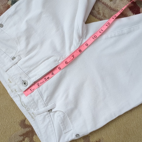 Coldwater Creek Knit Denim Jeans White P6 - Picture 4 of 11